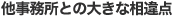 他事務所との大きな相違点